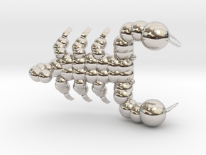 Scorpion in Rhodium Plated Brass