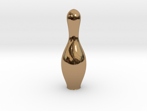 1 Inch Tall Bowling Pin in Polished Brass