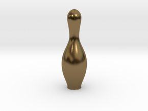 1 Inch Tall Bowling Pin in Polished Bronze