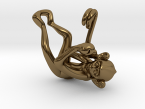 3D-Monkeys 198 in Polished Bronze