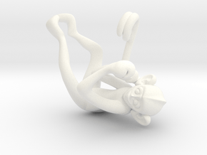 3D-Monkeys 198 in White Processed Versatile Plastic