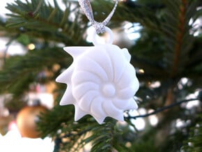 Cristellaria Ornament - Science Gift in White Processed Versatile Plastic