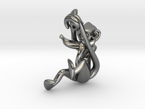 3D-Monkeys 200 in Fine Detail Polished Silver