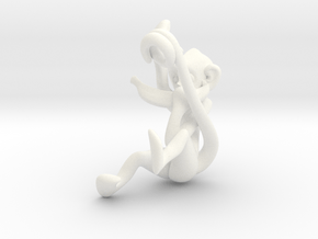 3D-Monkeys 200 in White Processed Versatile Plastic