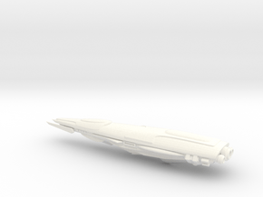 Sa'Ami Battlecruiser Spaceship - Full Scale 5 Inch in White Processed Versatile Plastic
