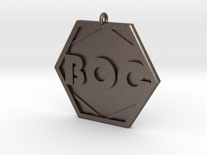 Boards of Canada BOC Pendant in Polished Bronzed Silver Steel