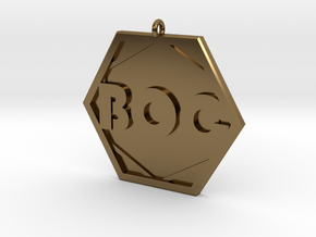 Boards of Canada BOC Pendant in Polished Bronze