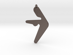 Ringless Aphex Twin Pendant in Polished Bronzed Silver Steel