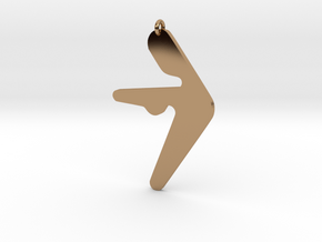 Ringless Aphex Twin Pendant in Polished Brass