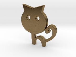 Keychain Cat in Natural Bronze