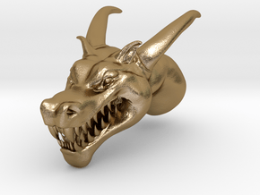 Dragon Head in Polished Gold Steel