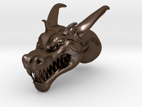 Dragon Head in Polished Bronze Steel