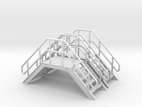HO 2x Crossover Stairs in Tan Fine Detail Plastic