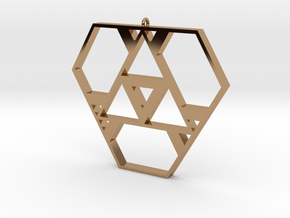 Polygonal Pendant #1 in Polished Brass