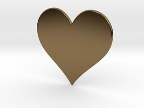 Heart in Polished Bronze