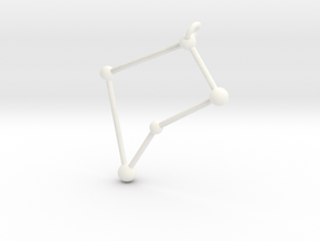 Virgo Constellation Pendant in White Processed Versatile Plastic