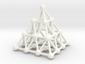 Piramid in White Processed Versatile Plastic