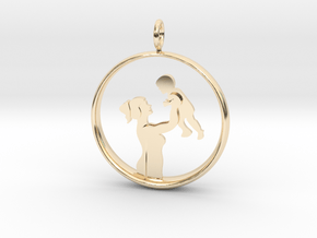 Mother & Son Pendant 1 -Motherhood Collection in 14K Yellow Gold