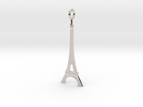 Eiffel Tower Pendant in Rhodium Plated Brass
