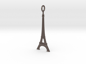 Eiffel Tower Pendant in Polished Bronzed Silver Steel