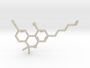 THC (Tetrahydrocannabinol) Pendant in Natural Sandstone