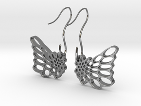 Butterfly Earrings in Fine Detail Polished Silver