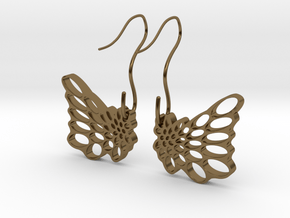 Butterfly Earrings in Polished Bronze