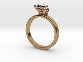 Butterfly Ring in Polished Brass