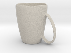 Coffee mug #6 XL - Handle UpSideDown in Natural Sandstone