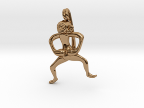 3D-Monkeys 203 in Polished Brass