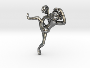 3D-Monkeys 204 in Fine Detail Polished Silver