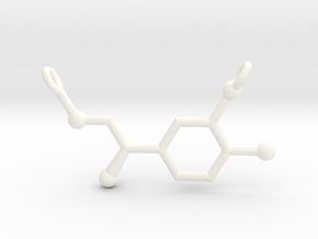 Adrenaline (Epinephrine) Pendant Alternative in White Processed Versatile Plastic