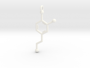 Dopamine Pendant in White Processed Versatile Plastic