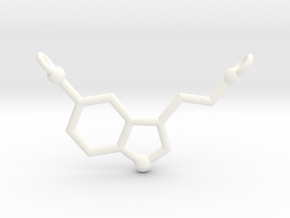 Serotonin Pendant in White Processed Versatile Plastic