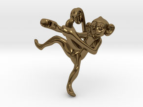 3D-Monkeys 206 in Polished Bronze