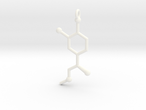 Adrenaline (Epinephrine) Pendant in White Processed Versatile Plastic