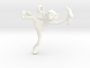 3D-Monkeys 207 in White Processed Versatile Plastic
