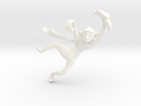 3D-Monkeys 208 in White Processed Versatile Plastic