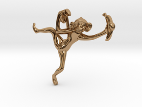 3D-Monkeys 209 in Polished Brass