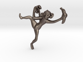 3D-Monkeys 209 in Polished Bronzed Silver Steel