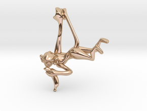 3D-Monkeys 211 in 14k Rose Gold Plated Brass