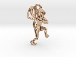 3D-Monkeys 212 in 14k Rose Gold Plated Brass