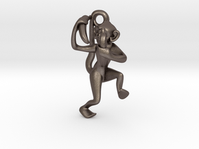 3D-Monkeys 212 in Polished Bronzed Silver Steel