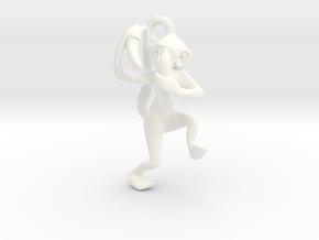 3D-Monkeys 212 in White Processed Versatile Plastic