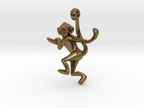 3D-Monkeys 213 in Polished Bronze