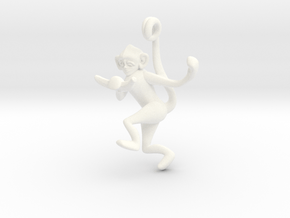 3D-Monkeys 213 in White Processed Versatile Plastic
