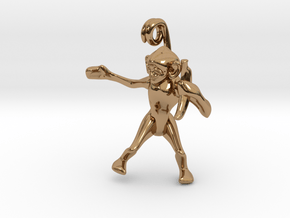 3D-Monkeys 215 in Polished Brass