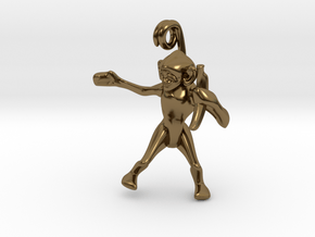 3D-Monkeys 215 in Polished Bronze