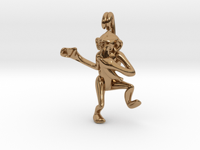 3D-Monkeys 216 in Polished Brass