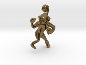 3D-Monkeys 218 in Polished Bronze